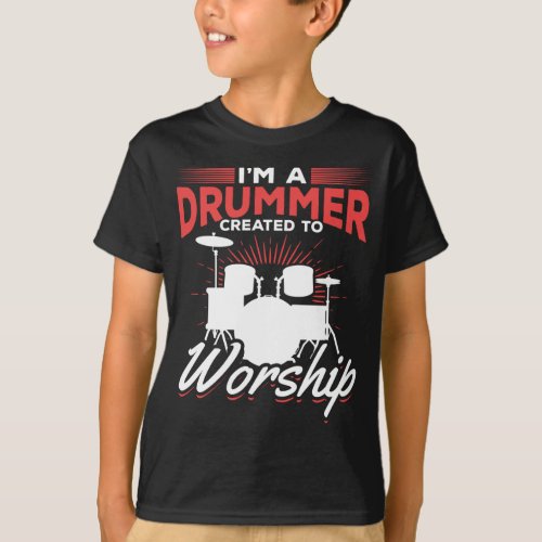 Funny Drummer Quote Drum Set T_Shirt