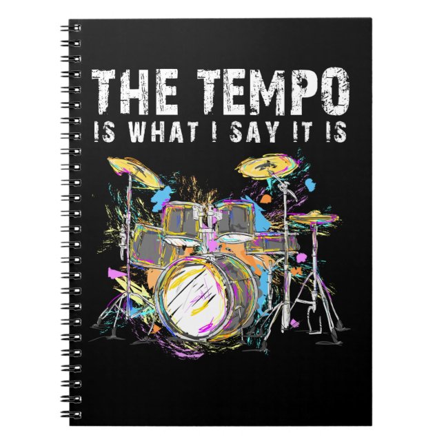 Funny Drummer Quote Drumset Rock Band Musician Notebook (Front)