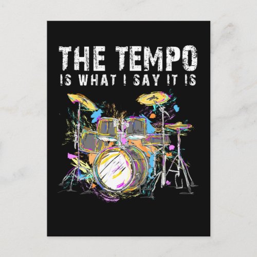 Funny Drummer Quote Drumset Rock Band Musician Postcard