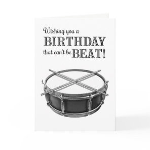 Funny Drummer Rockstar Snare Drum Rocker Birthday Card