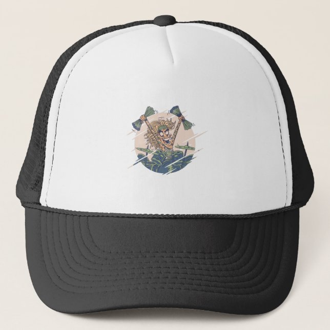 Funny Drummer Trucker Hat (Front)