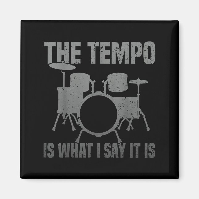 Funny Drumming Art For Men Women Drumline Drum Set Magnet (Front)