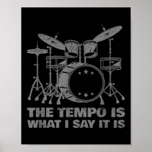 Funny Drumming Art For Men Women Drumline Drum Set Poster