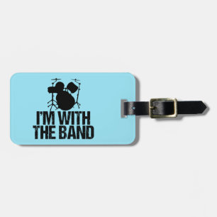 Funny Drums Custom Band Luggage Tag