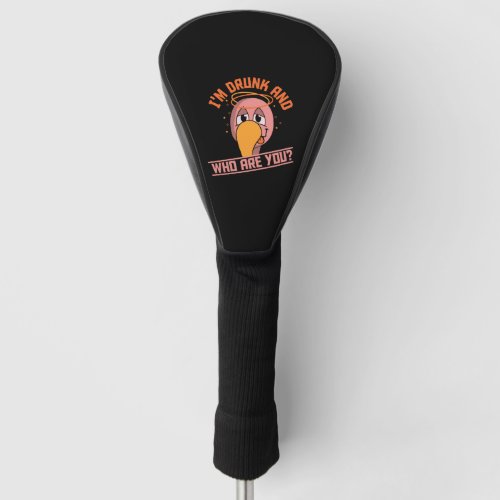 Funny Drunk Animal Flamingo Beer Golf Head Cover