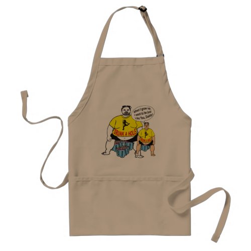 Funny Drunk Father  Son Apron