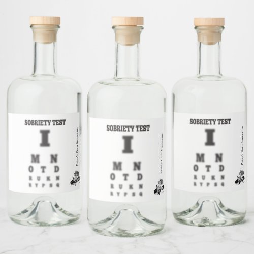 Funny Drunk Hillbilly Sobriety Test  Liquor Bottle Label