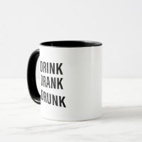 Drink Drank Drunk Engraved Funny Drinking Cup, Alcohol Gift Mug, Funny  Party Favor Gift, Alcoholic Tumbler Mug 