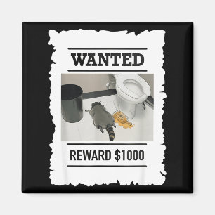 Funny Drunk Raccoon Wanted Reward $1000 Trash Pand Magnet