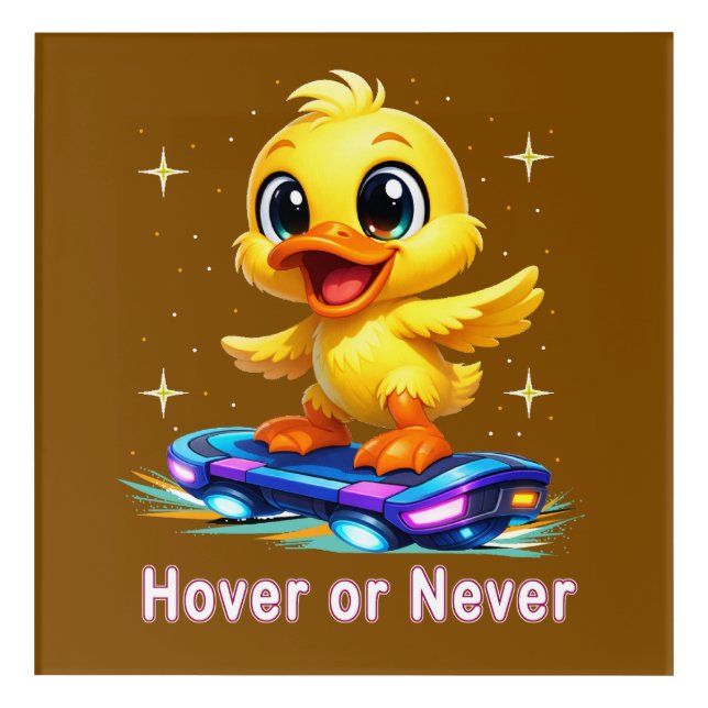 funny duck acrylic print (Front)