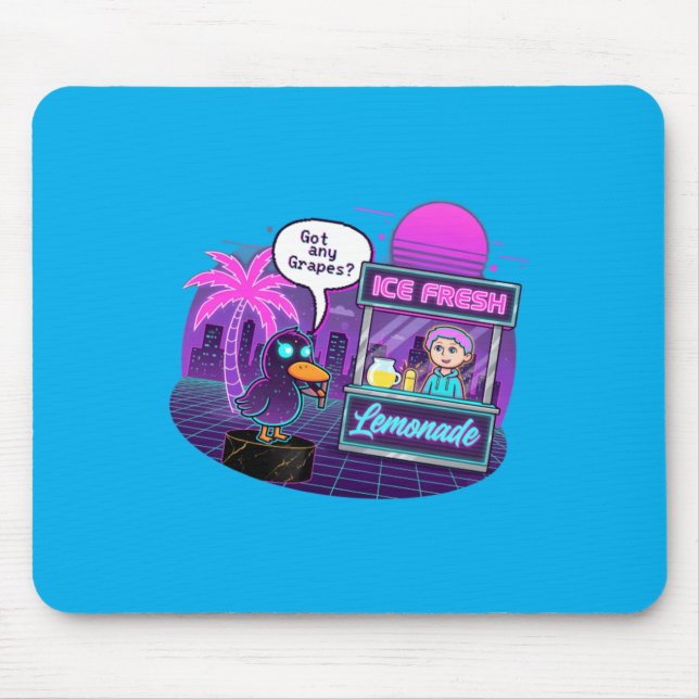 Funny Duck At Lemonade Stand Asking Gs Mouse Pad (Front)