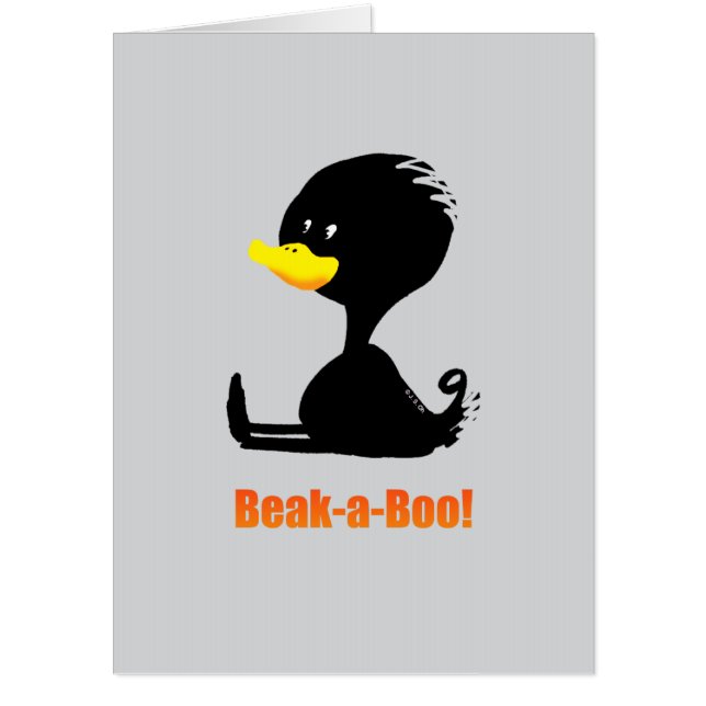 Funny Duck Baby Card – Beak-a-Boo! (Front)