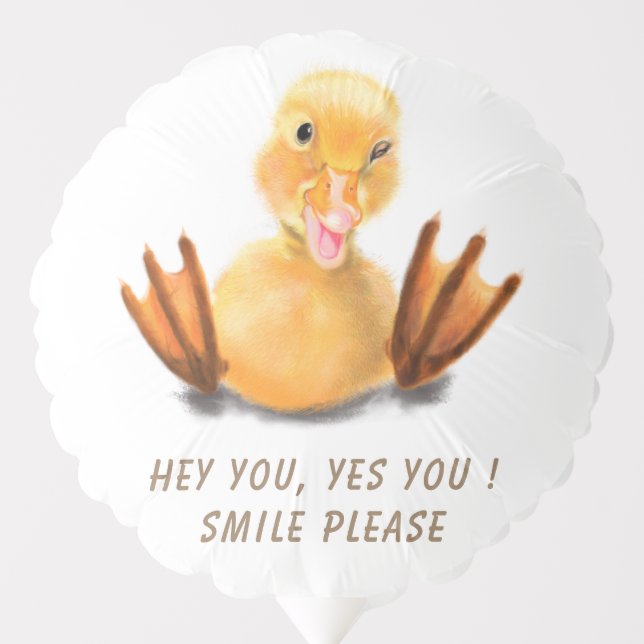 Funny Duck Balloon Custom Text (Front)