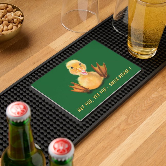 Funny Duck Bar Mat with Custom Text and Color (Insitu (Bar 2))