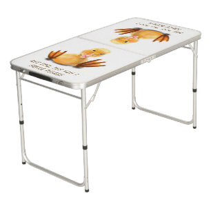 Funny Duck Beer Pong Table Smile - Custom Text
