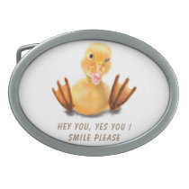 Funny Duck Belt Buckle - Custom Text