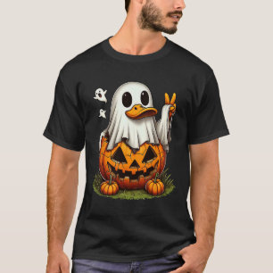 Funny Duck Boo Halloween Ghost Womens Mens Kids T-Shirt