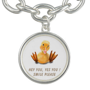 Funny Duck Bracelet Smile - Custom Text