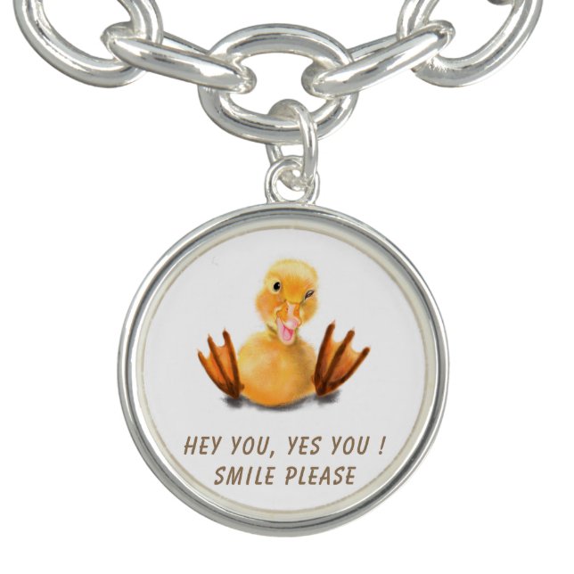 Funny Duck Bracelet Smile - Custom Text (Design)