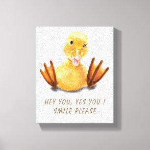 Funny Duck Canvas Print