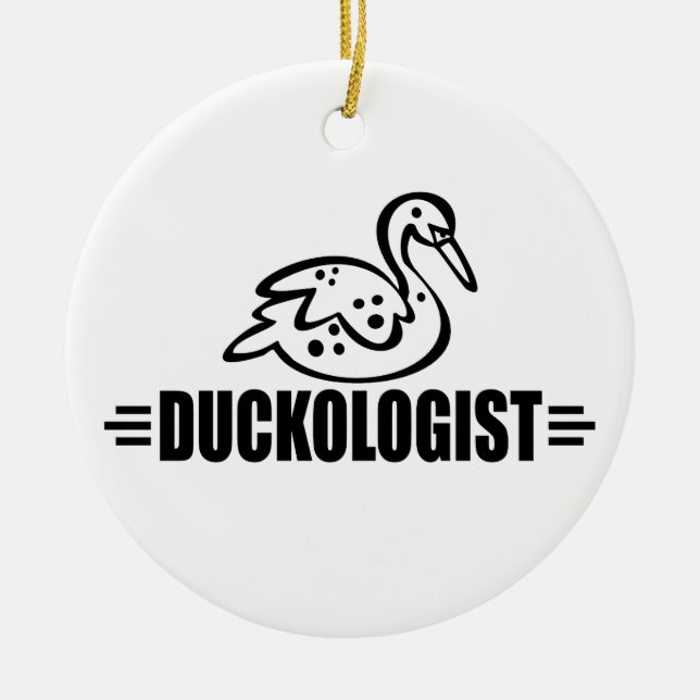 Funny Duck Ceramic Ornament (Front)