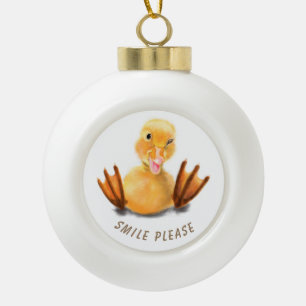Funny Duck Christmas Ornament