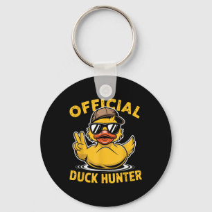 Funny Duck Cruise Boat Hunting Squad Rubber Duck P Keychain