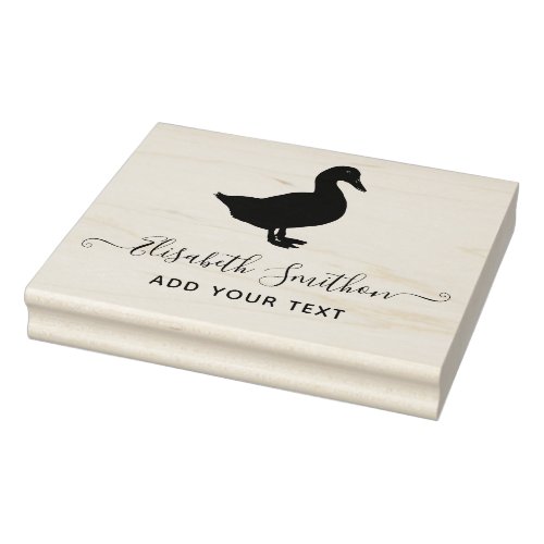   Funny Duck Cute Bird Animal Personal Stationery  Rubber Stamp