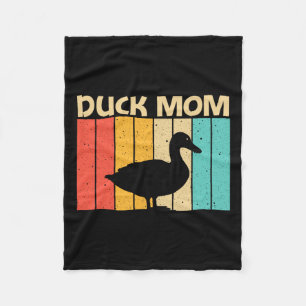 Funny Duck Design For Mom Mother Duck Farmer Hunti Fleece Blanket