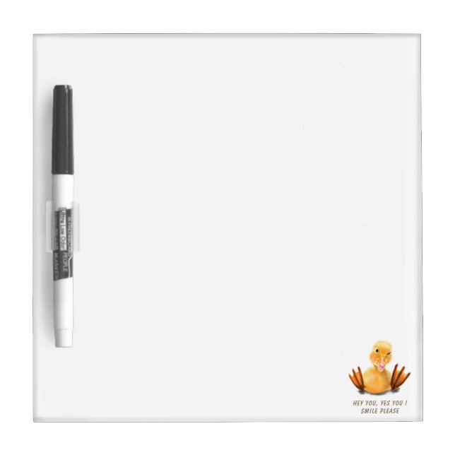 Funny Duck Dry Erase Board - Custom Text (Front)