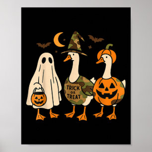 Funny Duck Duck Boo Halloween Costume Duck Poster