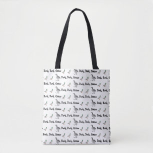 Funny Duck Duck Goose Cartoon, Kids Game Pun Tote Bag