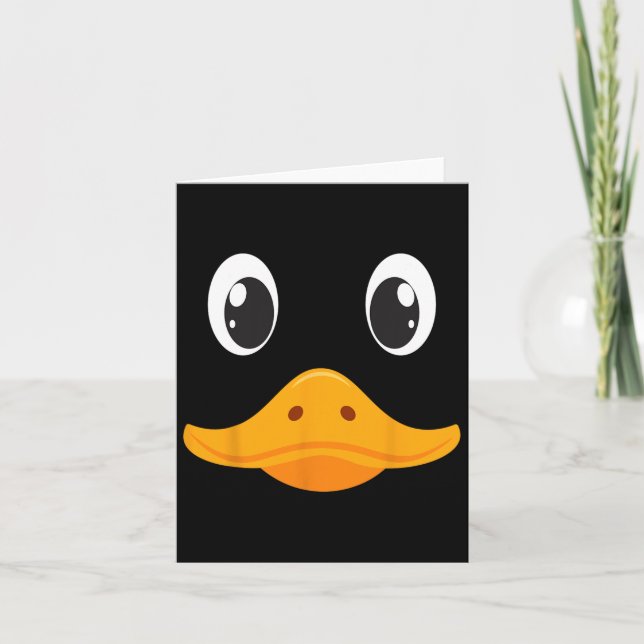 Funny Duck Face Costume For Men Adults Kids Cute D Card (Front)