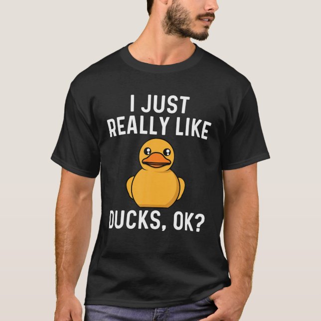 Funny Duck For Men Women Yellow Duckie Water Bird T-Shirt (Front)