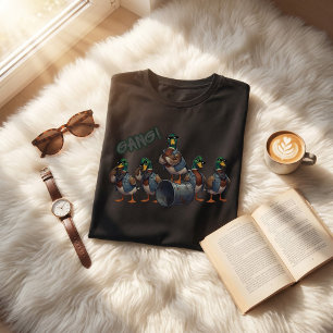 Funny Duck Gang Cartoon Design T-Shirt