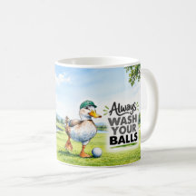 Funny Duck Golfer Always Wash Your Balls Golf