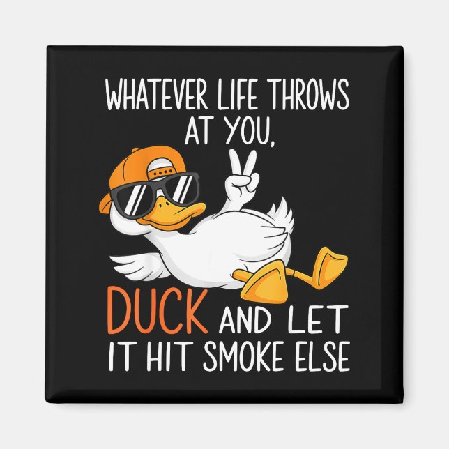 Funny Duck Graphic Tees Men Women Funny Quote  Magnet (Front)