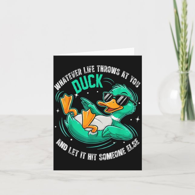 Funny Duck Graphic Tees Men Women Teens Funny Quot Card (Front)