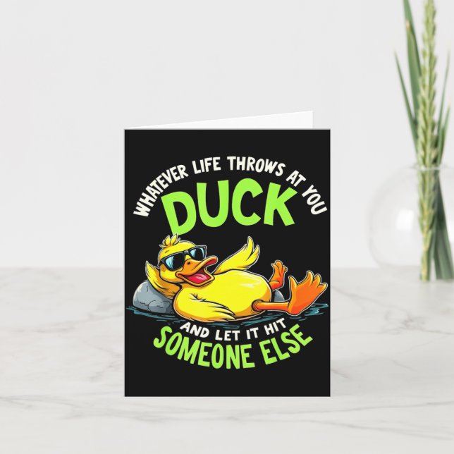 Funny Duck Graphic Tees Men Women Teens Funny Quot Card (Front)
