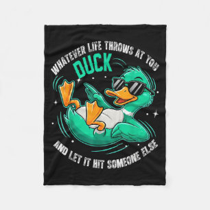 Funny Duck Graphic Tees Men Women Teens Funny Quot Fleece Blanket