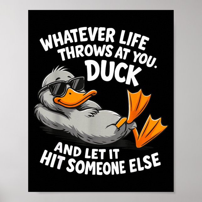 Funny Duck Graphic Tees Men Women Teens Funny Quot Poster (Front)