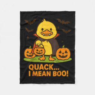 Funny Duck Halloween Costume – Quack I Mean Boo Qu Fleece Blanket