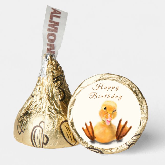 Funny Duck Happy Birthday Hershey®'s Kisses® (Front)