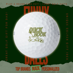 Funny Duck Hook Bad Swing Golfer Humor Gift Golf Balls