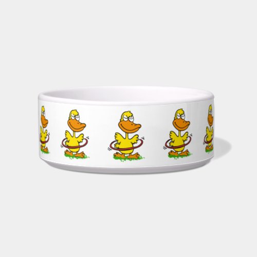 Funny duck hula hoop  Choose background color Bowl