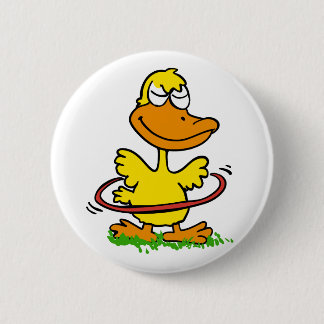 Funny duck hula hoop | Choose background color Button