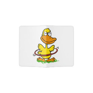 Funny duck hula hoop Choose background color Passport Holder
