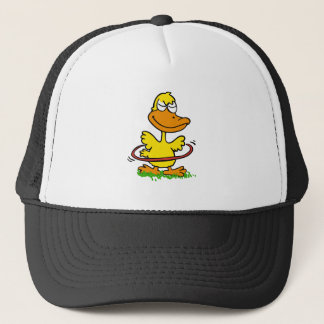 Funny duck hula hoop | Choose background color Trucker Hat