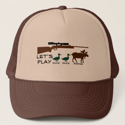 Funny Duck Hunters Hat With Rifle