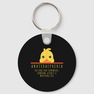 Funny Duck Hunting Anatidaephobia Farm Animal Duck Keychain